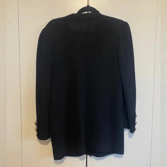 St. John Basics Santana Knit Cardigan / Jacket Gold Rivets Buttons Size P - Picture 4 of 11